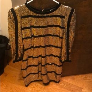 Sparkle black and gold dress